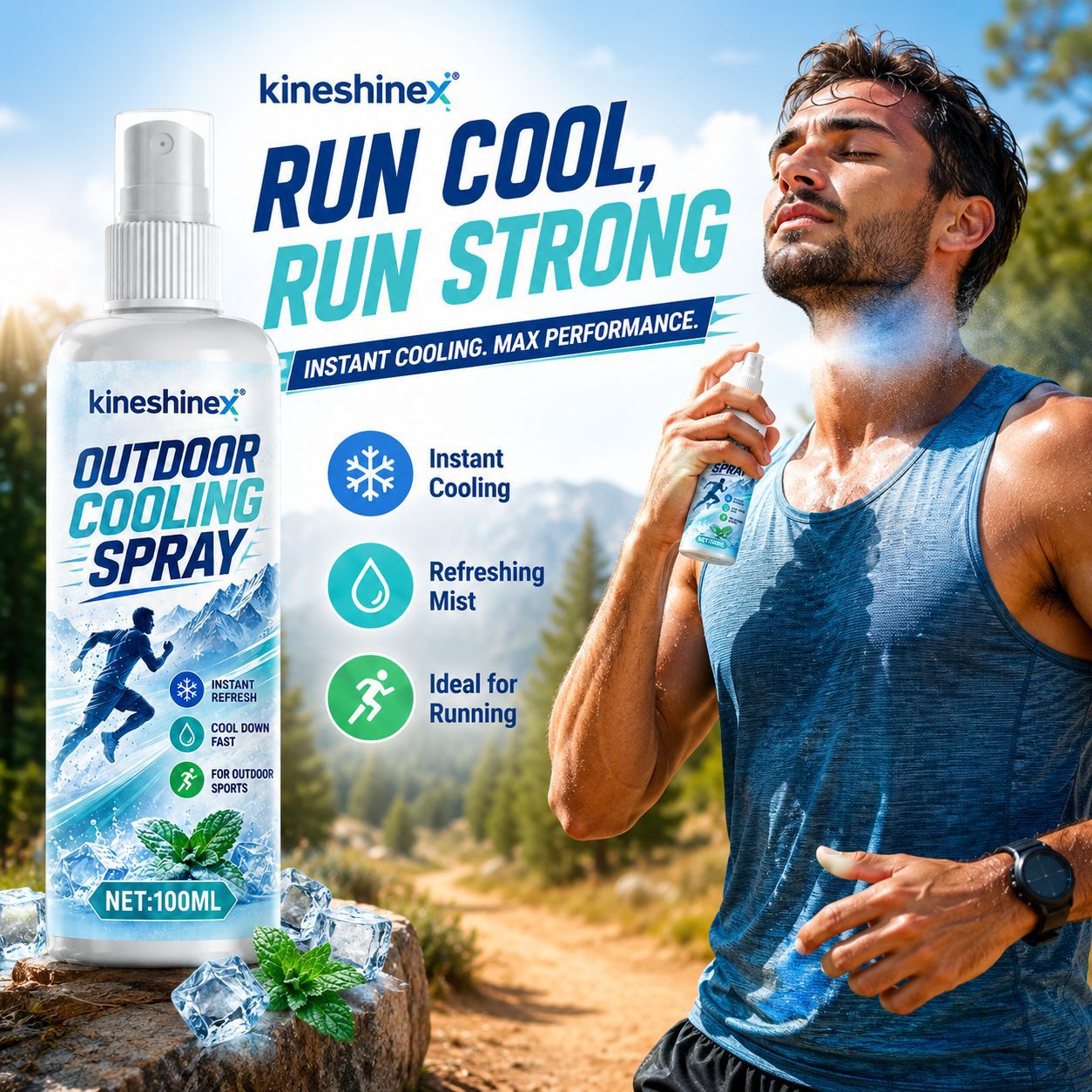 야외용 쿨링 스프레이 100ml – 러닝, 사이클링,  - Outdoor Sport Activity 리뷰 및 가격