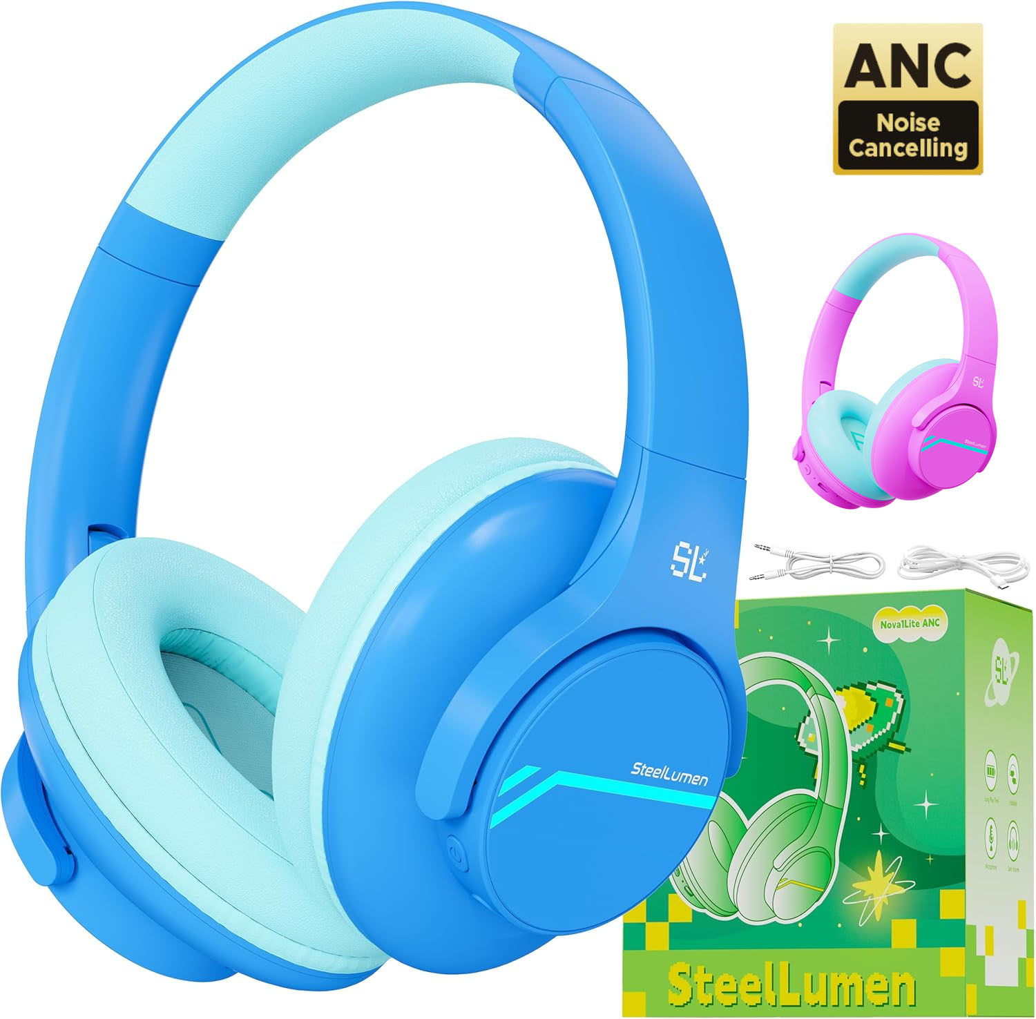 어린이를 위한 ANC 소음 차단 헤드폰 무선 블루투스  - Outdoor Sport Activities For Kids 리뷰 및 가격