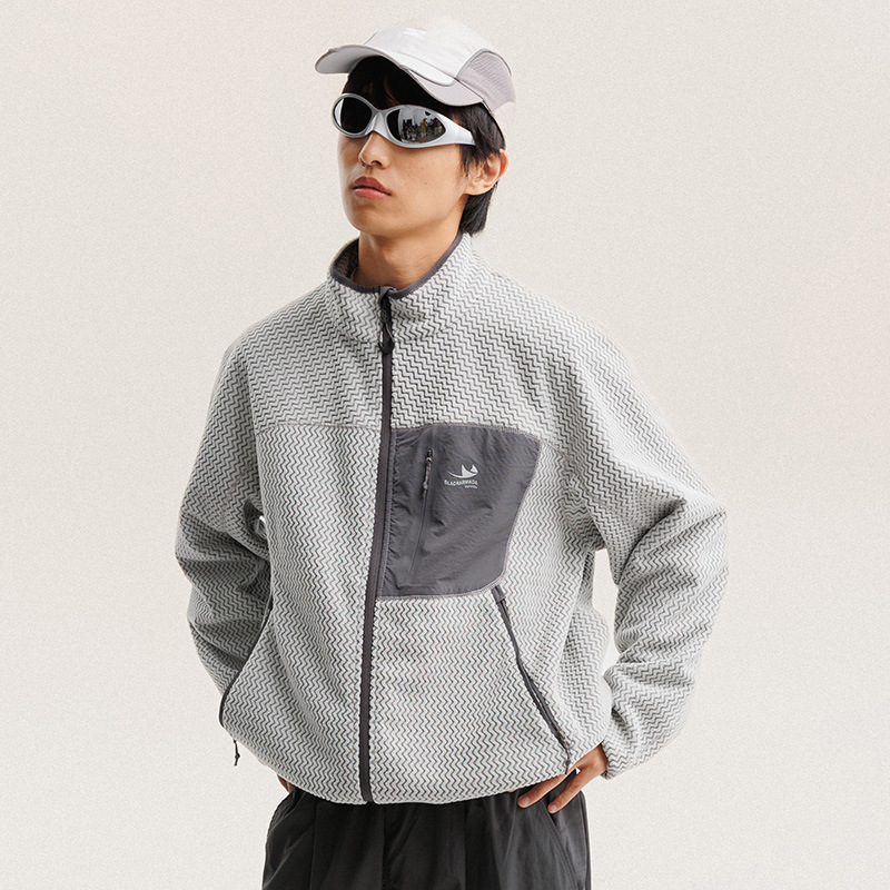 가을 겨울 폴라 플리스 물결 모양 줄무늬 재킷 남성 여 - Outdoor Sport Jacket 리뷰 및 가격