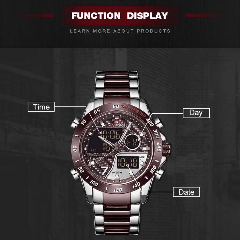 NAVIFORCE 남성용 신형 아날로그 디지털 시계 3 - Outdoor Sport Watch 리뷰 및 가격
